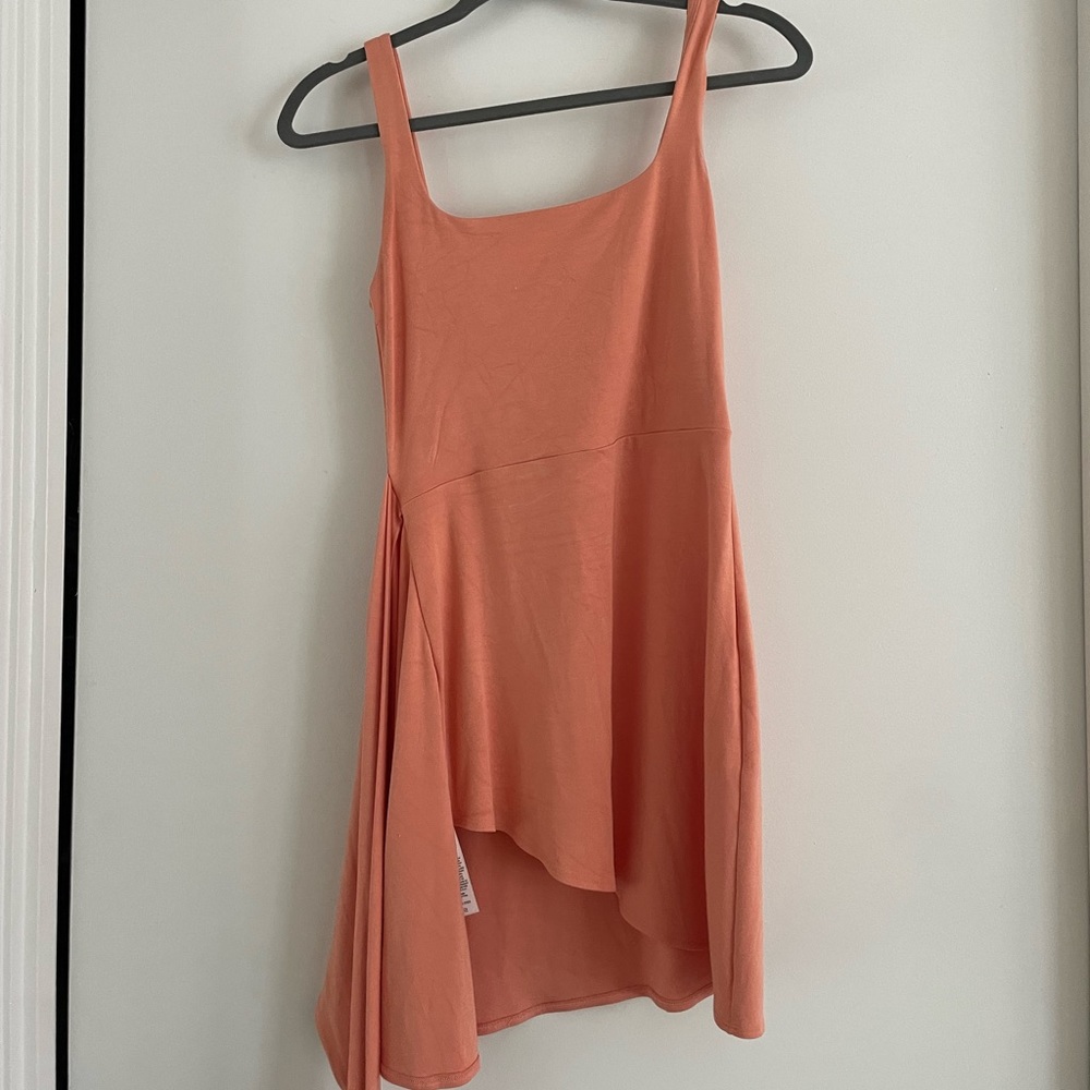 Aritzia coral wrap dress size S